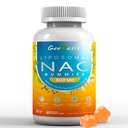 Liposomal NAC Gummys 600mg, N-乙酰Cysteine 儿童与成人补充,配有Turmeric, Ginger, Black Pepper, Immune, Liver & Lung Support, Antioxidant, 无糖菠萝 Flavor, 60 Counts
