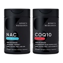 运动研究 → 抗氧化剂支持包 - N-乙酰L-Cysteine(NAC) 600mg, CoQ10 100mg 增强w/Coconut Oil & Bioperine - Vegan → 非GMO → Gluten Free