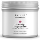 FOLIUS LABS 清洁标签 N-乙酰L-Cysteine(NAC) 600mg 补充 – 肺和呼吸支持 – 免疫健康支持 120 Veg Capsules