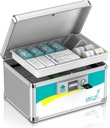 Glosen Medicine Lock Box, Medication Lock Box, Locking Medicine Box, Security Lock Boxes [小] 10x6.7x6.7 英寸, 急救钥匙, 药品锁盒