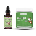 WONDER PAWS 牛奶硝酸盐 + Grass Hero Soft Chews - 用于狗肝和肾支持,Detox & Urinary Tract 健康 - 牛奶硝酸盐 2 Ounces - Grass Hero 60 Chews