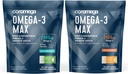 Coromega Omega-3 鱼油桶 — 2400mg Omega-3s + 维生素D,3X 更好的吸收,无鱼余味,Coconut Bliss & Citrus Burst Flavors, 60 Squeeze Packets