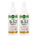 自然丰产B-12 5000 mcg 亚语言液体能源健康,2 Fl Oz(2瓶)