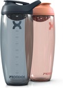 Promix 追逐蛋白质摇摆瓶(32 oz) – 寂静无声的无篮混音器,Leak-Proof Lid,BPA/BPS & Phthate-Free ECOZEN – 蛋白质摇摆杯,工作前和工作后平滑