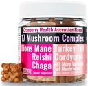 SHIZAM 17 Mushroom Complex Gummys for addicents Chaga Lions Mane Cordyceps Reishi Lion's Mane Turkey Tail, Better Daily Supples & Powder Vitamins 超级食品混合剂 10