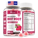 Beet Root Gummys - 配有Beetroot,L-Citrulline & L-Arginine的男女硝酸氧化物助推剂补充剂 - 心脏,肌肉和流通支持 - 无糖,Vegan,混合Berry Flavor,60 Gummys