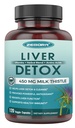 Liver Cleanse Detox & Reference, Liver Supplements 450 mg Milk Tedle 提取(80% Silymarin)用于肝脏支持和健康,无转基因生物,120 Veggie Capsules(60日用品)