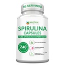 Spirulina Capsules 3000mg - 40 services of Organical Spiruina Capsules - 富含蛋白质,抗氧化剂和维生素 - 240 有机Espirulina粉 - 支持Imune和心血管健康