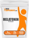 bulk Assupports.com 梅拉托宁粉 - 纯梅拉托宁,成人睡眠援助 - Vegan & Gluten Free, 3mg / service, 25g (0.88 oz) (Pack of 1)