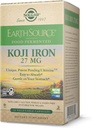 Solgar Earth源食品发酵 Koji Iron 27mg, 30 蔬菜罐头 - 高等吸收, 慢放铁 - 胃上的温柔 - 非GMO, Vegan, Gluten Free, 奶油自由, Kosher - 30 服务