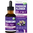 Passion Flower Liquid Drops for Sleep Support, Natural Herbal Formula with Valerian Root Chamomile 提取支持睡眠 声音和放松. 生物利用率高