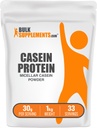 Bulk Assupports.com Casein蛋白粉 - Micellar Casein Powder, 慢消化蛋白质 - 不受欢迎的 & Gluten Free, 每服30克, 1kg(2.2磅)(包1)
