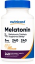 Nutricost Melatonin 5mg, 240 个快速溶解片(混合Berry Flavor) - 非 GMO, Gluten Free