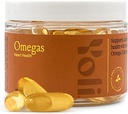 Yoli® - Omegas - 鱼油 Omega 3 配有维生素D3的补编 - 配有环保局和DHA Omega 3 脂肪酸用于心脏健康支持