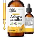 野生和有机的 Ashwagandha 液滴 - 使 Ashwagandha 根提取器镇静以放松 - 1-月供应 - 男女草药补充剂 - Vegan, 糖和无酒精丁香 - 2 fl oz