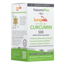 Natures Plus Pro Longvida Curcumin 500 mg - 60 capsules - 促进健康自由激进保护 - 非GMO, Vegan & Gluten Free - 60 服务