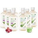 AloeCure 有机Aloe Vera Juice - 8瓶样品包 - 葡萄和天然火焰, 8x500ml