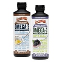 Barlean的Omega 3 液体补充箱、BlackBerry 滑翔油和Piña Colada 鱼油补充箱、16 oz