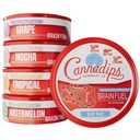 Cannadips - 大脑燃料多样性包 - 诺特罗式咖啡因邮袋 - 50mg 狮子的马内,100mg 咖啡因,50mg L-Theanine,无糖 - 认知性能的清洁能源脑燃料,美国制造(5-PACK)