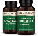 Mercola Fermented Chlorella博士,90名服务员(450张牌匾),2名瓶子,食物补充品,支持免疫和器官健康,非转基因生物,NSF认证