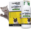 液态健康宠物 野生捕食Omega 3 鱼油换猫 - 液态Omega 3 配有EPA+DPA+DHA的猫类补充剂 - 减少痒痒,支持联合,豁免,大脑,心脏健康 - 美国制造(8 oz)