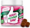 FlavCity Womens Multivitamin Gummy - Daily multivitamin Gummys for Women - Premium Vitamins, Minerals and Prebiotive Fiber - 没有蔗糖或种子油 - 有机小麦草,莫林加等(90古米)