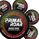 Primal Roar Mango Shine - 兴奋剂-无兴奋剂 深色焦点 口袋 狮子的马内 + Cognizin Citicoline + Huperzine A → Nicotine 和 Cafeine-无咖啡因 – 20 Pouches Per Can(100 共 5-Pack)