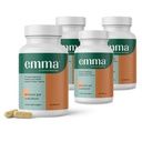 Emma Gut Health - 4 Pack - 气体和布洛丁救济,便秘,Leaky Gut修补 - Gut Cleanse & Represidention - 规范鲍尔运动. 抗生素和含氧替代品,240卡普尔