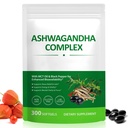 J&H Jasmine&Hyacinth Ashwagandha Supplement Complex Softgels for Balanced Engergy Level & Mental Clarity Support| High-Potent Concentrated | 20:1 Root Extract for Women or Men|Clean Formula| 300Count