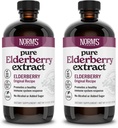 Norm's Farms Pure Elderberry Extract 2PK - 由美国唯一的老年莓制成 - Immune,抗氧化剂支持,无添加糖,Additives,Vegan,Gluten-Free,Non-GMO,无丁香酒精 - 8 Oz