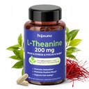 L Theanine 200mg with Saffron, GABA, 甘油镁和维生素B6, L-Thenine 补充 高级复合公式 摩德放松和压力救济及睡眠支持, 60 Vegan Capsules