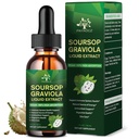 (2 pack) 7 in 1 Organic Soursop 提取与海摩斯, Soursop Oil Bitters 液滴补充细胞支持和再生,草药 Graviola Leaf Tincture, Immune Boost, Vegan, 1 Fl Oz