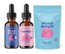 JoySpring SleepBerry Liquid Melatonin, 甘油酸镁和甘油酸盐滴, 和Mood Saffron Pixie 棒给孩子们