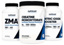 营养成本Creatine 500格拉姆、Nitric Oxide 180卡普尔和ZMA 180卡普尔包