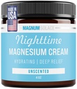 Magnum Solace Magneium Lotion – 水化夜凝胶应用到腿部,手臂或胸部 - 主题氯化物 美国制造,儿童安全(未加入)