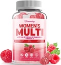 无糖女性 多维他命 Gummys - 与Omega-3, Astaxanthin, Calcium, Iron, Vitamin A, C, D3, K2, E, B6, B12 - 支持皮肤, 头发, 能源, Immune一起为女性Gummy高吸收多维他命