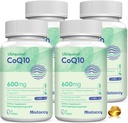 CoQ10 600mg 软胶 QQ 高吸附性 CoQ10 Ubiquinol 补充 QQ 减量形式 用维生素 E 和 Omega 增强 3 6 9 QX 抗氧化剂 动力室 健康好 QQ 240 软胶