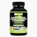 Quercetin 锌维生素D 补充 Quercetin 1000mg 锌 50mg 维生素C 1000mg 维生素D 5000 IU Bromelain Elderberry Sea Moss 成人