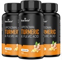 2000 mg Liposomal Turmeric Curcumin with Black Pepper & Ginger 用于富尔维奇酸和胡米酸180软胶的高级吸收 - 3个月供应