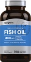 Piping Rock Fish Olega Omega 3 Supplement + $ 1400 mg + 190 Softgels 适用于女性和男性 3 强 + 与 EPA & DHA → Non-GMO & Gluten Free