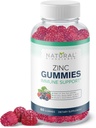 锌(Gummys 50mg) - 高发性免疫支持,皮肤健康,抗氧化剂,成人每日豁免补充剂,Vegan,Gluten-Free,Non-GMO,Chewc Citrate Gummys,60 Gummys
