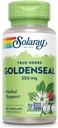 SOLARAY 金赛根 550mg - 金印卡普尔 - 健康支持草药补充剂 - 非GMO, Vegan, Gluten Free, Lab 校验,60天钱背担保,50 服务,50 Veg Caps