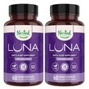 Nested Naturals Luna睡眠援助 -- -- 为具有自然来源成份的成年人提供非哈比人天然睡眠药丸 -- -- Valerian Root、Melatonin、Chamomile、Lemon Balm和More -- -- 120 Vegan Capsules
