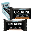 (NEW) 吉米耶巴尔! Creatine蛋白棒 - 5g of Creatine Monohydrate + 20g 蛋白棒 - 高蛋白棒 - 支持肌肉生长,强力和复苏 - 运动员真正的食品能量棒 - 12 巧克力花生酱 + 12 Fudge Brownie Variety Pack (24巴)