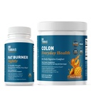 Tobias Fat Burner 博士 Nightly & Colon 每日健康桃仁芒果 – 夜间代谢支持 & Daily Psyllium Fiber 饮料用于消化健康