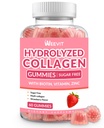 Collagen Gummys for Women, Hydrized Collagen Peptides Gummys with Biotin, Collagen 补充Gummy 配维生素B12, C, D, 锌换毛皮钉