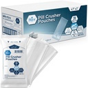 MED PRIDE PIL 粉碎器 4.7“x2'' 邮袋 ” – 包装1000个可处置药品粉碎器 – 医用级清版餐具粉碎袋与零废物轻松消费