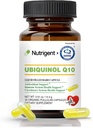 Ubiquinol CoQ10 50 mg,液态填充有机卡普尔,高吸附Coenzyme Q10 补充剂,用于心脏健康和能源生产的抗氧化剂,30 counter