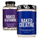 NAKED 纯微晶晶体单水合物 200 services +纯L-Glutanine 240 Capsules Bundle: Vegan, Non-GMO, Gluten Free. 最小肌肉分解和改进蛋白合成. 没有人工的