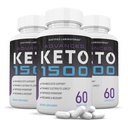 (3 Pack) 高级 Keto 1500 Keto Pills 1275MG 新型和改良配方 包含苹果苹果苹果醋 外生橄榄油 绿茶叶 180 Capsules